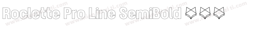 Roclette Pro Line SemiBold 斜体喷泉字体转换